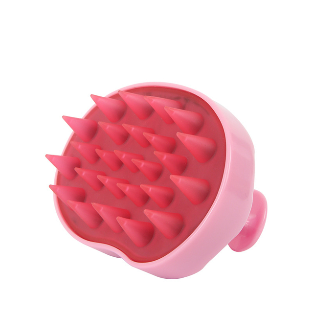 Scalp Massager Shower Bath Wet And Dry Colorful Soft Silicone Bristle Shampoo Hair Brush Oem