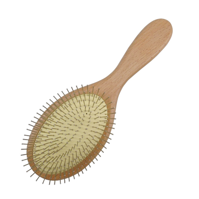 Manufacturer Beech Wood Hair Brush with Metal Bristles factory supplier