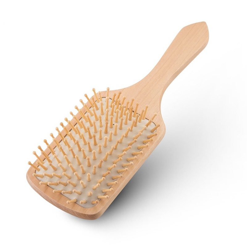 wooden hair brush