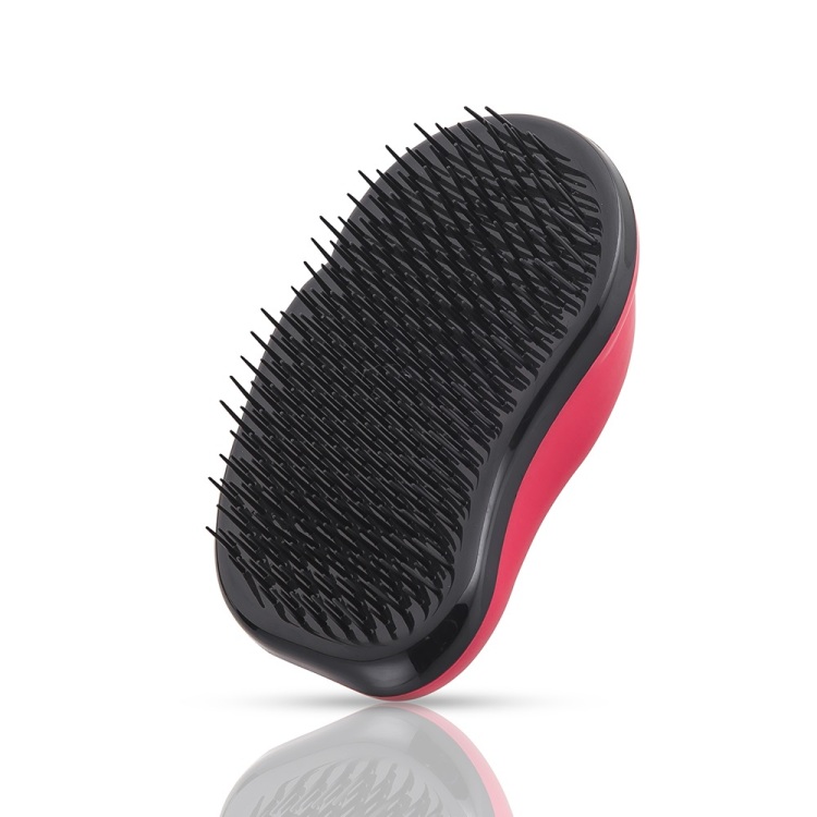 Custom Logo Plastic Detangling Hair Brush Multi-colored Travel Size Platic No Pain Tangle Brush Manufacturer