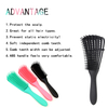 Flexible Bristle Curly Hair Brush Detangling Brush 3 Color Scalp Massager Detangling Brush For Curly Hair Supplier