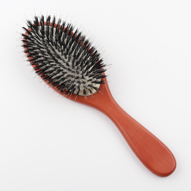 Private Label High Quality Natural Boar Bristle Beech Wood Pet Brushes factory 