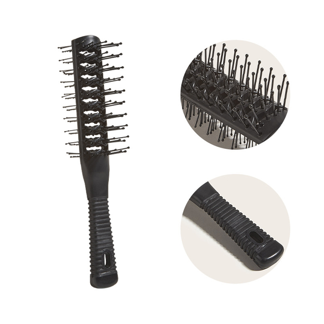 Double Sided Black Scalp Massage Soft Nylon Barber Vent Hair Styling Brush factory 