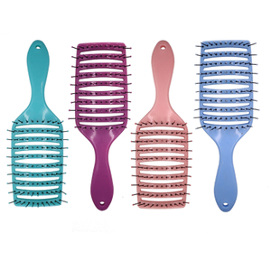 Plastic Anti-static Nylon Quick Dry Curved Vented Hair Brush Manufacturer
