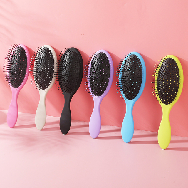 New Eco Hot Super Air Girls Men Private Label Wet Customize ABS Plastic Anti- static Paddle Massage Detangling Hair Brush for man and woman 