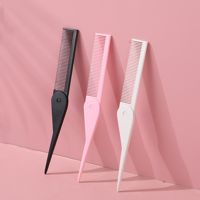 Wholesale Fancy Mini Hair Massager Comb Colorful Round Shape Travel Plastic Brush And Comb Foldable oem factory supplier 