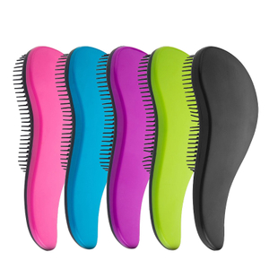 Factory Custom Logo Multi-colored Plastic Detangling Hair Brush Private Label Detangler Hair Brush for Women