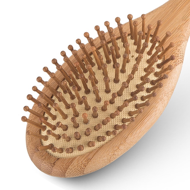 Square Large Scalp Massage Wooden Paddle Bamboo Hair Brush factory