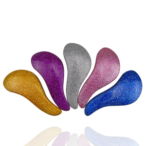 Hot Selling Magic Detangling Brush Massage Glitter Bling Plastic Detangler Brush for Curly Hair 