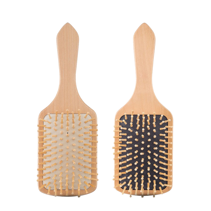 Large Paddle Square Natural Wood Hair Brush factory manufactorer oem odm supplier