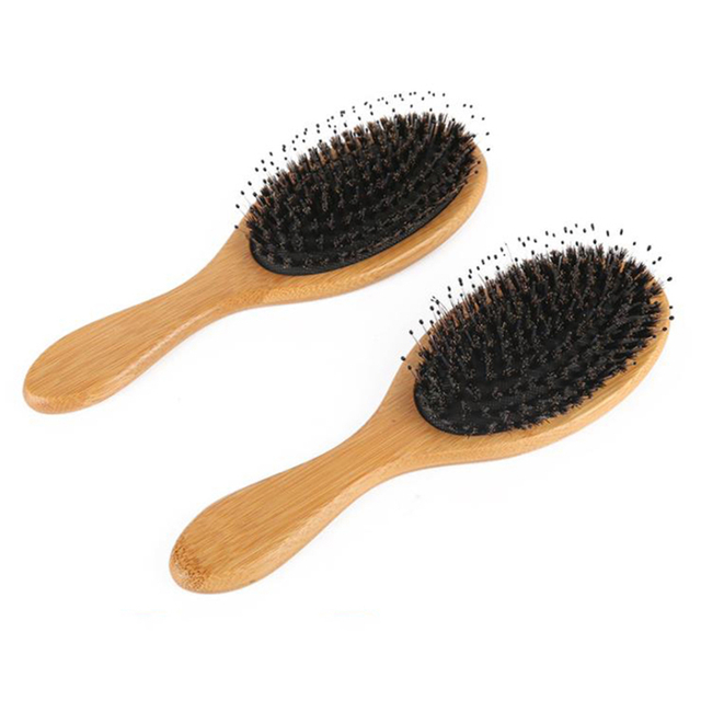 Professional Bamboo Paddle Boar Bristle Hair Brush factory oem supplier