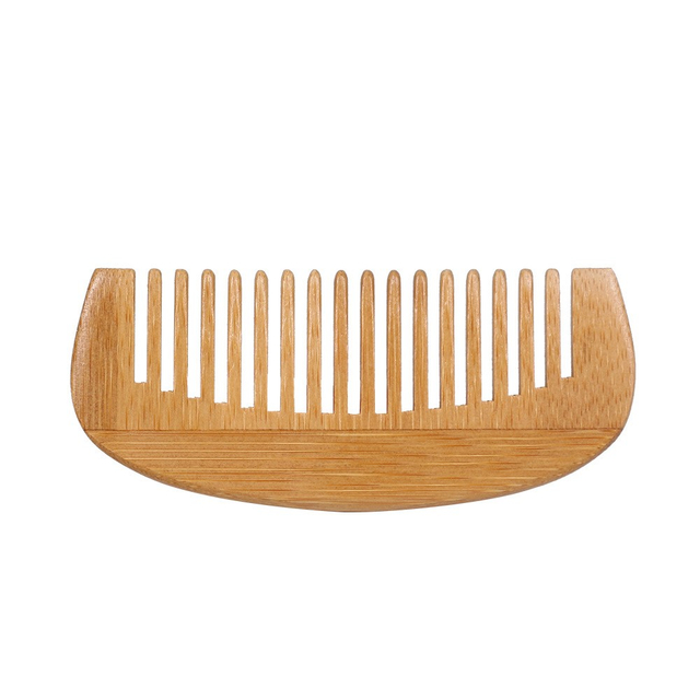 Natural Color Wide Tooth Flat Anti Static Bamboo Pocket Hair Comb with No Handle for Women supplier