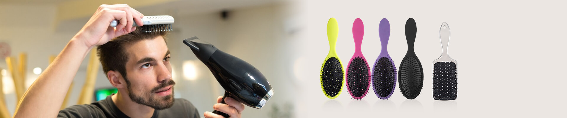 Plastic hair brush