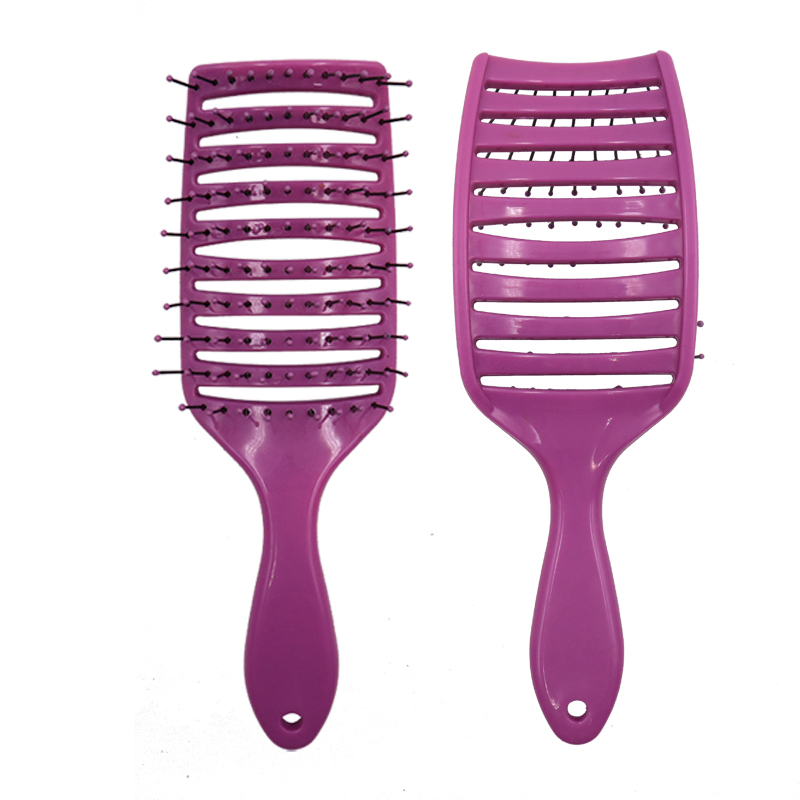 Plastic Anti-static Nylon Quick Dry Curved Vented Hair Brush Manufacturer