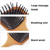 Customize Square Large Scalp Massage Wooden Paddle Brush factory