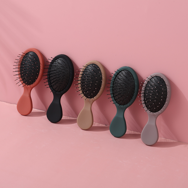 Customized Logo hair Brush Paddle Cushion Nylon Boar Bristle Hair Brush Detangling Massage ABS children Hair Brush