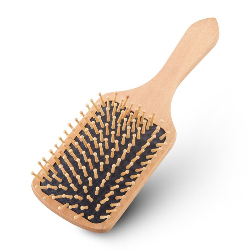 Large Paddle Square Natural Wood Hair Brush factory manufactorer oem odm supplier