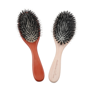 Private Label High Quality Natural Boar Bristle Beech Wood Pet Brushes factory 