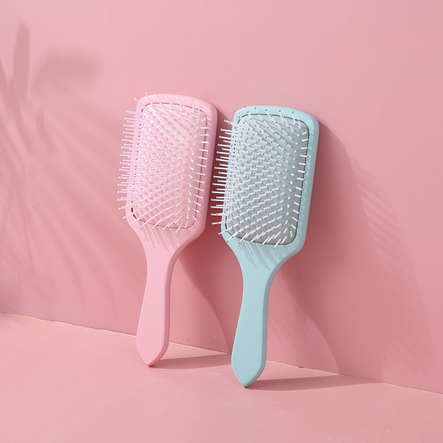 Custom logo Cushion Massage Hair Detangler Brush for Women Pink Hair Brush Luxury Hair Brush factory oem supplier